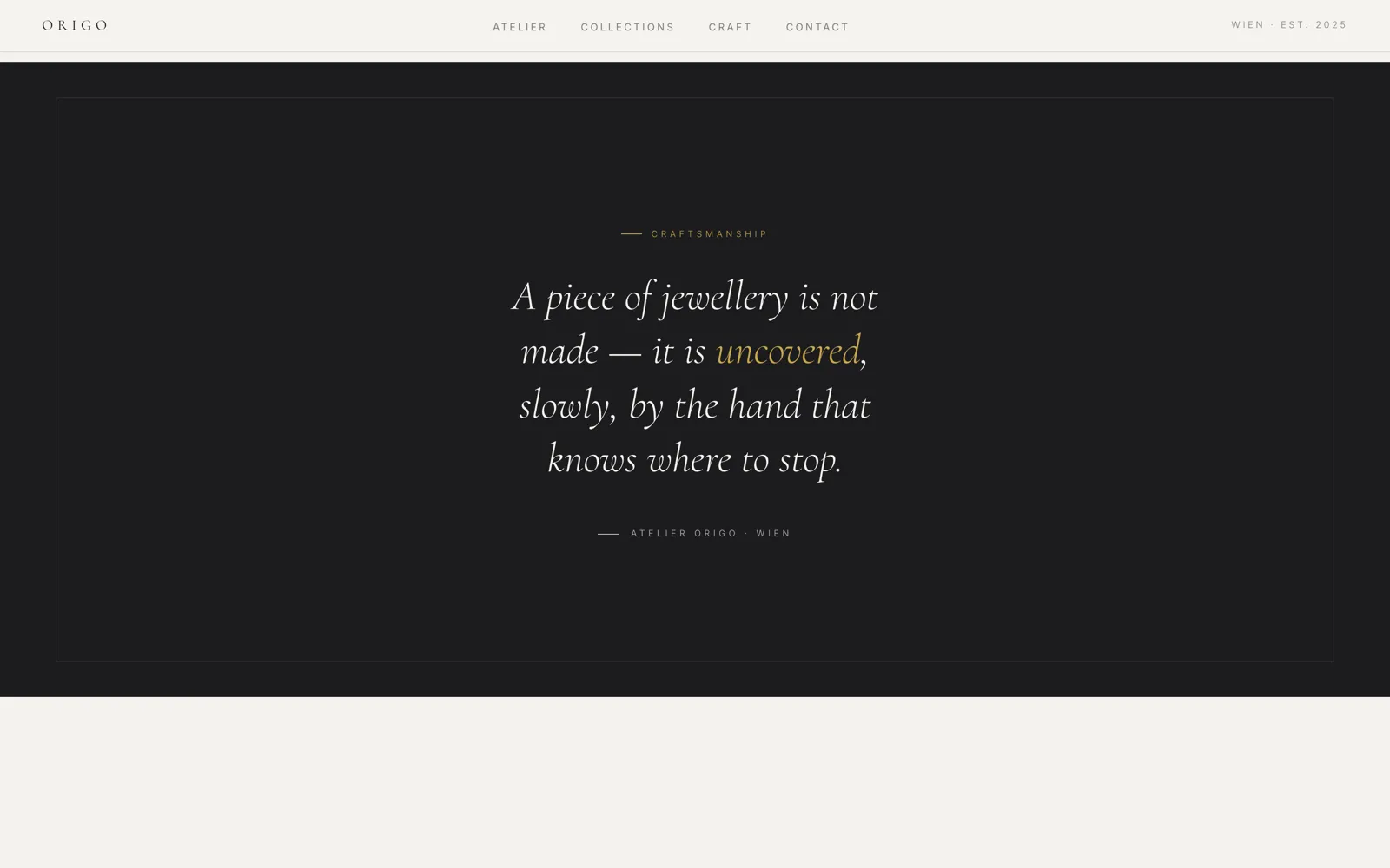 Origo — editorial product and collection presentation